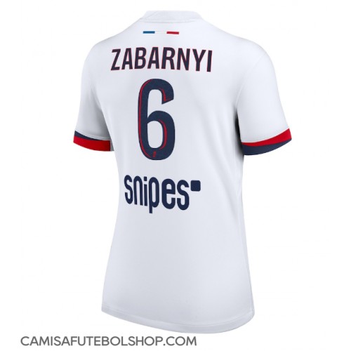 Camisa de time de futebol Paris Saint-Germain Illia Zabarnyi #6 Replicas 2º Equipamento Feminina 2025-26 Manga Curta Camisa de time de futebol Paris Saint-Germain Illia Zabarnyi #6 Replicas 2º Equipamento Feminina 2025-26 Manga Curta